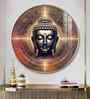 Golden Buddha Aura Acrylic Round Wall Art