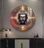 Golden Buddha Aura Acrylic Round Wall Art