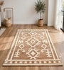 Golden Camel Geometric Wool And Cotton 5 X 8 Ft Hand Tufted Carpet