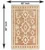 Golden Camel Geometric Wool And Cotton 5 X 8 Ft Hand Tufted Carpet