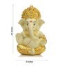Golden Ceramic 3.5 Inches Terracotta Ganesha Idol