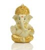 Golden Ceramic 3.5 Inches Terracotta Ganesha Idol