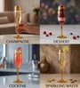 Golden Champagne Glass Set of 6