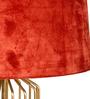Golden Coop Orange Shade Table Lamp With Velvet Base
