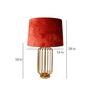 Golden Coop Orange Shade Table Lamp With Velvet Base