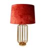 Golden Coop Orange Shade Table Lamp With Velvet Base