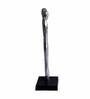 Silver Couple Abstract Figurine Statue In Raw Finish