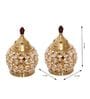 Golden Crystal And Brass Akhand Diya  Set of 2