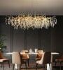 Golden Crystal Leaf Chandelier