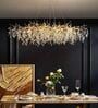 Golden Crystal Leaf Chandelier
