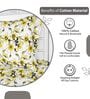 Golden Daffodil Floral 144 Tc Cotton Single Bedsheet With Pillowcover