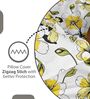Golden Daffodil Floral 144 Tc Cotton Single Bedsheet With Pillowcover