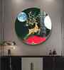 Golden Deer Acrylic Round Wall Art