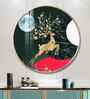 Golden Deer Acrylic Round Wall Art