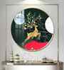 Golden Deer Acrylic Round Wall Art