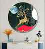 Golden Deer Acrylic Round Wall Art