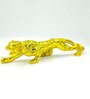 Golden Dotted Jaguar Showpiece Resin Figurine (Gold)