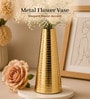 Golden Durable Metal Flower Vase