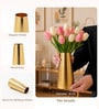 Golden Durable Metal Flower Vase
