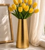 Golden Durable Metal Flower Vase