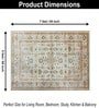Golden Dusk Printed Polyester 5 X 7 Feet Machine Made Carpet
