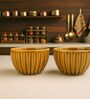 Golden Ember Ceramic Bowl Set of 2(275ml Each)