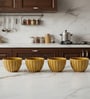 Golden Ember Ceramic Bowl Set of 4(275ml Each)