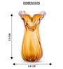 Golden Embrace Glass Vase L