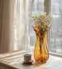 Golden Embrace Glass Vase L