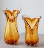Golden Embrace Glass Vase S