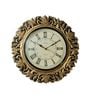 Gold Engineered Wood Novelty Traditional Wall Clock