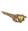Golden Ethnic Carved 7.5 Inch Brass Diya