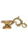 Golden Ethnic Carved Brass Diya With 4 Wicks For Pooja Room And Temple
