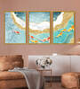 Golden Fish In the Sea Canvas Prints Wall Art Abstract Pictures Decorative Painting