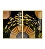 Golden Fishes Acrylic Framed Art Panel (Set Of 2)