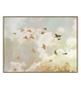 Golden Flight Gold Canvas Framed Wildlife Art Print