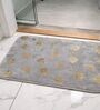 Golden Flower Memory Foam Bath Mat (60 40 cm)