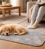Golden Flower Memory Foam Bath Mat (60 40 cm)
