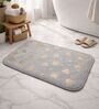 Golden Flower Memory Foam Bath Mat (60 40 cm)