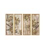 Golden Flowers Abstract Wall Art Panels