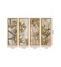 Golden Flowers Abstract Wall Art Panels