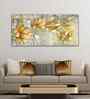 Golden Flowers Abstracts Canvas Wall Painting