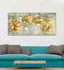Golden Flowers Abstracts Canvas Wall Painting