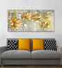 Golden Flowers Abstracts Canvas Wall Painting