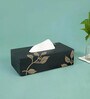 Foilage Black & Go MDF Tissue Box