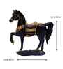 Black Golden Gallop Resin Artifact