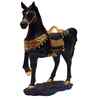 Black Golden Gallop Resin Artifact