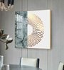 Golden Glided Glass Finish Square Wall Art