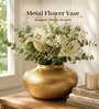 Golden Glossy Metallic Iron Vase