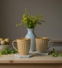 Golden Grain Coffee Mug Set of 2 (350 ML Each) Microwave Safe Coffee Mugs